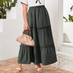 BOMAROLAN Women's Boho Maxi Skirts Summer A Line Long Skirts Ruffle Swing Beach Skirts for Women - Image 5